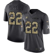 Nike Browns -22 Jabrill Peppers Black Stitched NFL Limited 2016 Salute to Service Jersey Nike Browns -22 Jabrill Peppers Black Stitched NFL Limited 2016 Salute to Service Jersey