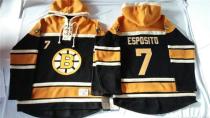 Boston Bruins -7 Phil Esposito Black Sawyer Hooded Sweatshirt Stitched NHL Jersey Boston Bruins -7 Phil Esposito Black Sawyer Hooded Sweatshirt Stitched NHL Jersey