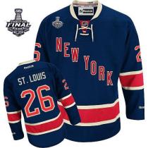 New York Rangers -26 Martin St Louis Navy Blue With 2014 Stanley Cup Finals Stitched NHL Jersey New York Rangers -26 Martin St Louis Navy Blue With 2014 Stanley Cup Finals Stitched NHL Jersey