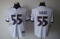 Nike Ravens -55 Terrell Suggs White Stitched NFL Limited Jersey Nike Ravens -55 Terrell Suggs White Stitched NFL Limited Jersey