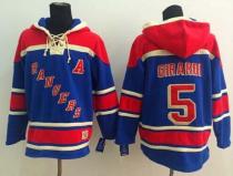 New York Rangers -5 Dan Girardi Blue Sawyer Hooded Sweatshirt Stitched NHL Jersey New York Rangers -5 Dan Girardi Blue Sawyer Hooded Sweatshirt Stitched NHL Jersey