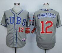 Chicago Cubs -12 Kyle Schwarber Grey Cool Base Stitched MLB Jersey Chicago Cubs -12 Kyle Schwarber Grey Cool Base Stitched MLB Jersey
