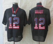 2014 New Nike New England Patriots 12 Brady USA Flag Fashion Black Elite Jerseys 2014 New Nike New England Patriots 12 Brady USA Flag Fashion Black Elite Jerseys