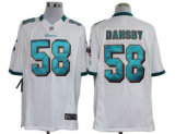 Nike Dolphins -58 Karlos Dansby White Stitched NFL Limited Jersey