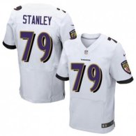 Nike Ravens -79 Ronnie Stanley White Men Stitched NFL New Elite Jersey