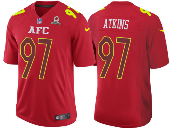 2017 PRO BOWL AFC GENO ATKINS RED GAME JERSEY