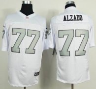 Nike Oakland Raiders -77 Lyle Alzado White Silver No NFL Elite Jersey