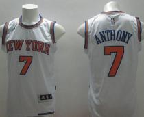 New York Knicks -7 Carmelo Anthony White Stitched NBA Jersey