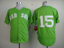 Boston Red Sox #15 Dustin Pedroia Green Stitched MLB Jersey Boston Red Sox #15 Dustin Pedroia Green Stitched MLB Jersey