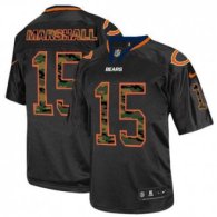 Nike Bears -15 Brandon Marshall Black Stitched NFL Elite Camo Fashion Jersey