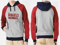 Los Angeles Angels Pullover Hoodie Grey Red Los Angeles Angels Pullover Hoodie Grey Red