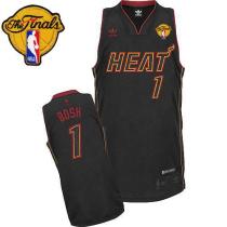 Miami Heat Finals Patch -1 Chris Bosh Carbon Fiber Fashion Black Stitched NBA Jersey Miami Heat Finals Patch -1 Chris Bosh Carbon Fiber Fashion Black Stitched NBA Jersey