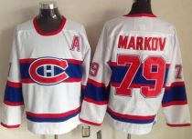 Montreal Canadiens -79 Andrei Markov White CCM Throwback Stitched NHL Jersey Montreal Canadiens -79 Andrei Markov White CCM Throwback Stitched NHL Jersey