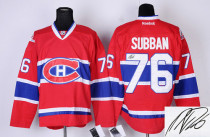 Autographed Montreal Canadiens -76 PK Subban Stitched Red New CH NHL Jersey Autographed Montreal Canadiens -76 PK Subban Stitched Red New CH NHL Jersey