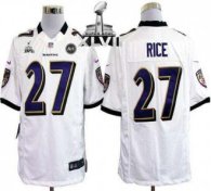 Nike Ravens -27 Ray Rice White Super Bowl XLVII Stitched NFL Game Jersey