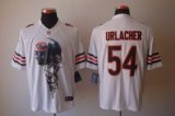 Nike Bears -54 Brian Urlacher White Stitched NFL Helmet Tri-Blend Limited Jersey