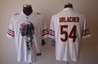 Nike Bears -54 Brian Urlacher White Stitched NFL Helmet Tri-Blend Limited Jersey