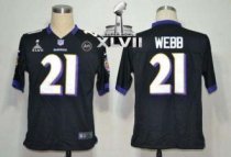 Nike Ravens -21 Lardarius Webb Black Alternate Super Bowl XLVII Stitched NFL Game Jersey Nike Ravens -21 Lardarius Webb Black Alternate Super Bowl XLVII Stitched NFL Game Jersey