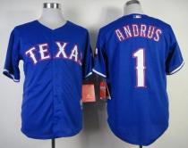 Texas Rangers #1 Elvis Andrus Blue Stitched MLB Jersey
