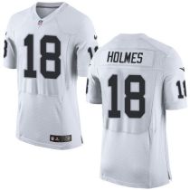 Nike Oakland Raiders #18 Andre Holmes White Men's Stitched NFL New Elite Jersey Nike Oakland Raiders #18 Andre Holmes White Men's Stitched NFL New Elite Jersey