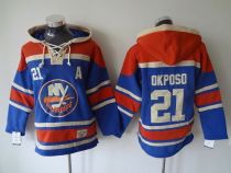 New York Islanders -21 Kyle Okposo Baby Blue Sawyer Hooded Sweatshirt Stitched NHL Jersey New York Islanders -21 Kyle Okposo Baby Blue Sawyer Hooded Sweatshirt Stitched NHL Jersey