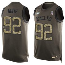 Nike Eagles -92 Reggie White Green Stitched NFL Limited Salute To Service Tank Top Jersey Nike Eagles -92 Reggie White Green Stitched NFL Limited Salute To Service Tank Top Jersey
