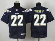 Nike San Diego Chargers #22 Jason Verrett Navy Blue Team Color Men‘s Stitched NFL New Elite Jersey