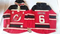New Jersey Devils -6 Andy Greene Red Sawyer Hooded Sweatshirt Stitched NHL Jersey New Jersey Devils -6 Andy Greene Red Sawyer Hooded Sweatshirt Stitched NHL Jersey