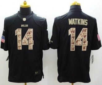 Nike Buffalo Bills -14 Sammy Watkins Black NFL Limited Salute to Service jersey