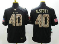 Nike Tampa Bay Buccaneers -40 Mike Alstott Black Stitched NFL Limited Salute to Service Jersey