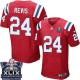 Nike New England Patriots -24 Darrelle Revis Red Alternate Super Bowl XLIX Champions Patch Mens Stit