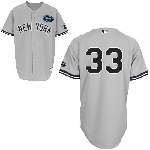 New York Yankees -33 Kelly Johnson Grey GMS The Boss Stitched MLB Jersey