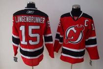 New Jersey Devils -15 Jamie Langenbrunner Stitched Red NHL Jersey New Jersey Devils -15 Jamie Langenbrunner Stitched Red NHL Jersey