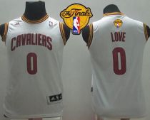 Revolution 30 Cleveland Cavaliers #0 Kevin Love White The Finals Patch Stitched Youth NBA Jersey