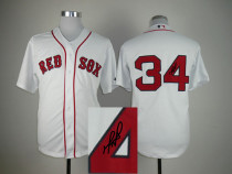 Autographed MLB Boston Red Sox #34 David Ortiz White Stitched Jersey Autographed MLB Boston Red Sox #34 David Ortiz White Stitched Jersey