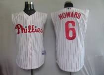 Philadelphia Phillies -6 Ryan Howard White Red Strip Vest Style Stitched MLB Jersey Philadelphia Phillies -6 Ryan Howard White Red Strip Vest Style Stitched MLB Jersey