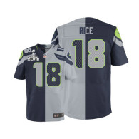Seattle Seahawks Super Bowl XLVIII #18 Men's Sidney Rice Elite Team Alternate Two Tone Jersey