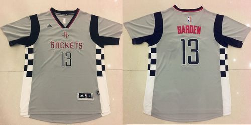 Houston Rockets -13 James Harden Gray Alternate Stitched NBA Jersey