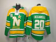 Dallas Stars -20 Dino Ciccarelli Green Sawyer Hooded Sweatshirt Stitched NHL Jersey