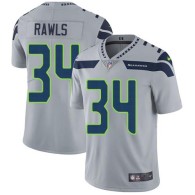 Nike Seahawks -34 Thomas Rawls Grey Alternate Stitched NFL Vapor Untouchable Limited Jersey