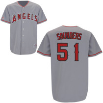 Los Angeles Angels of Anaheim -51 Joe Saunders Stitched Grey MLB Jersey Los Angeles Angels of Anaheim -51 Joe Saunders Stitched Grey MLB Jersey