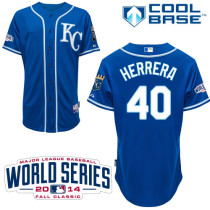 Kansas City Royals -40 Kelvin Herrera Light Blue Alternate 2 Cool Base W 2014 World Series Patch Sti Kansas City Royals -40 Kelvin Herrera Light Blue Alternate 2 Cool Base W 2014 World Series Patch Sti
