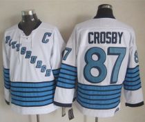 Pittsburgh Penguins -87 Sidney Crosby White Light Blue CCM Throwback Stitched NHL Jersey Pittsburgh Penguins -87 Sidney Crosby White Light Blue CCM Throwback Stitched NHL Jersey