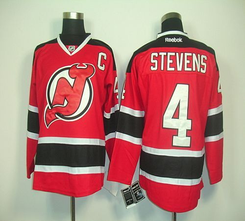 New Jersey Devils -4 Scott Stevens Red Home Stitched NHL Jersey
