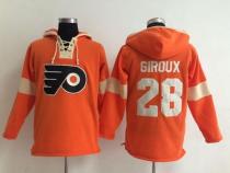 Philadelphia Flyers -28 Claude Giroux Orange Pullover NHL Hoodie Philadelphia Flyers -28 Claude Giroux Orange Pullover NHL Hoodie