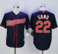 Minnesota Twins -22 Miguel Sano Navy Blue Alternate Road New Cool Base Stitched MLB Jersey