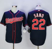 Minnesota Twins -22 Miguel Sano Navy Blue Alternate Road New Cool Base Stitched MLB Jersey Minnesota Twins -22 Miguel Sano Navy Blue Alternate Road New Cool Base Stitched MLB Jersey