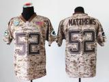 Nike Green Bay Packers #52 Clay Matthews Camo Men's Stitched NFL New Elite USMC Jersey