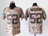 Nike Green Bay Packers #52 Clay Matthews Camo Men's Stitched NFL New Elite USMC Jersey
