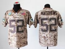 Nike Green Bay Packers #52 Clay Matthews Camo Men's Stitched NFL New Elite USMC Jersey
